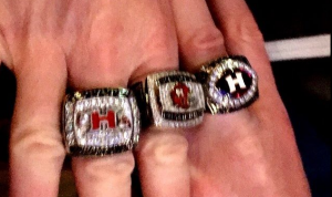 Coach Kiley still has 7 fingers left....We think he should fill them up with more rings....